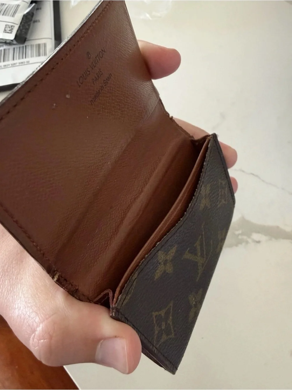 Louis Vuitton Brown Monogram Envelope Card Holder